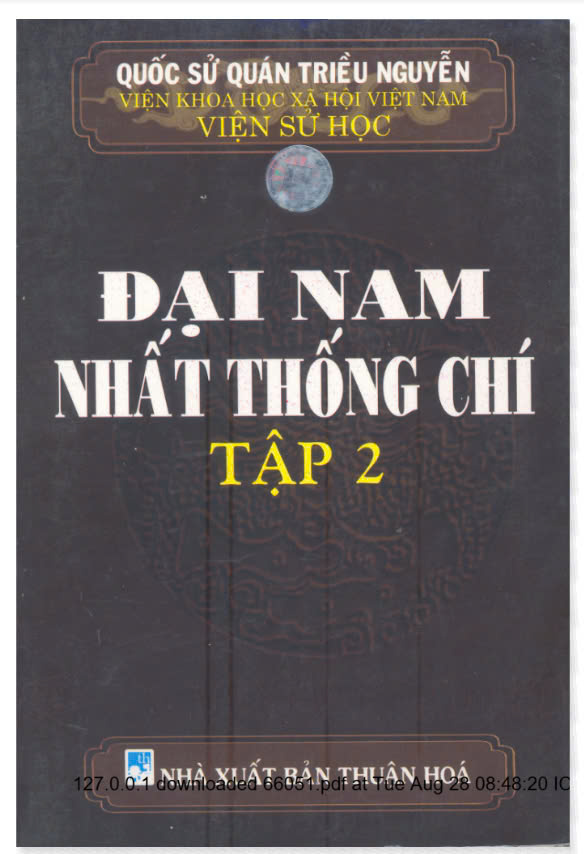 Đại Nam Nhất Thống Chí Quyển 2