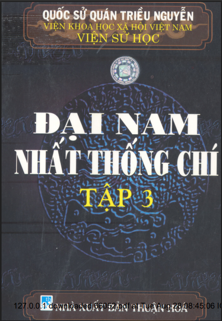 Đại Nam Nhất Thống Chí Quyển 3