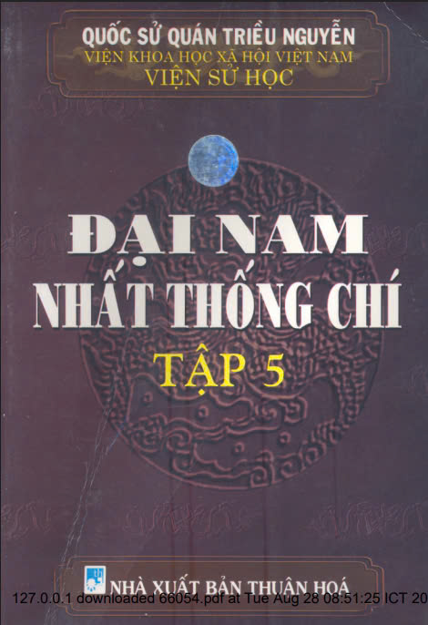 Đại Nam Nhất Thống Chí Quyển 5