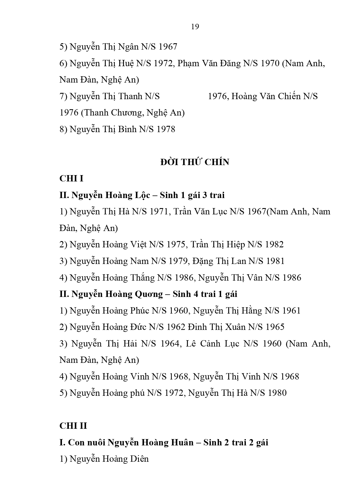 Gia Phả Họ Nguyễn Hoàng